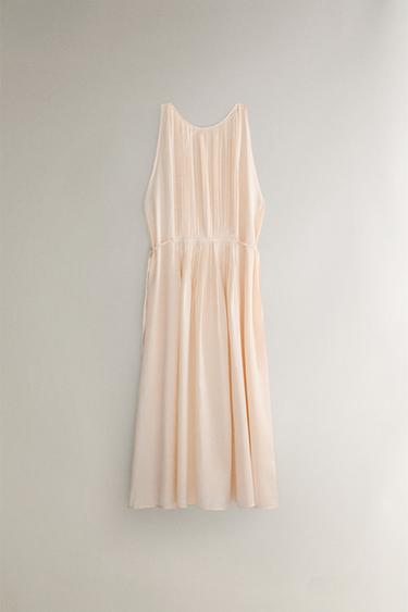 PLEATED SATEEN NIGHTDRESS - Pale pink by Zara - Image 0