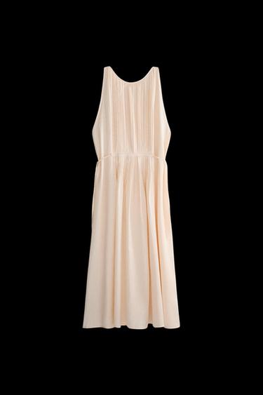 Zara PLEATED SATEEN NIGHTGOWN - Pale pink - Image 0