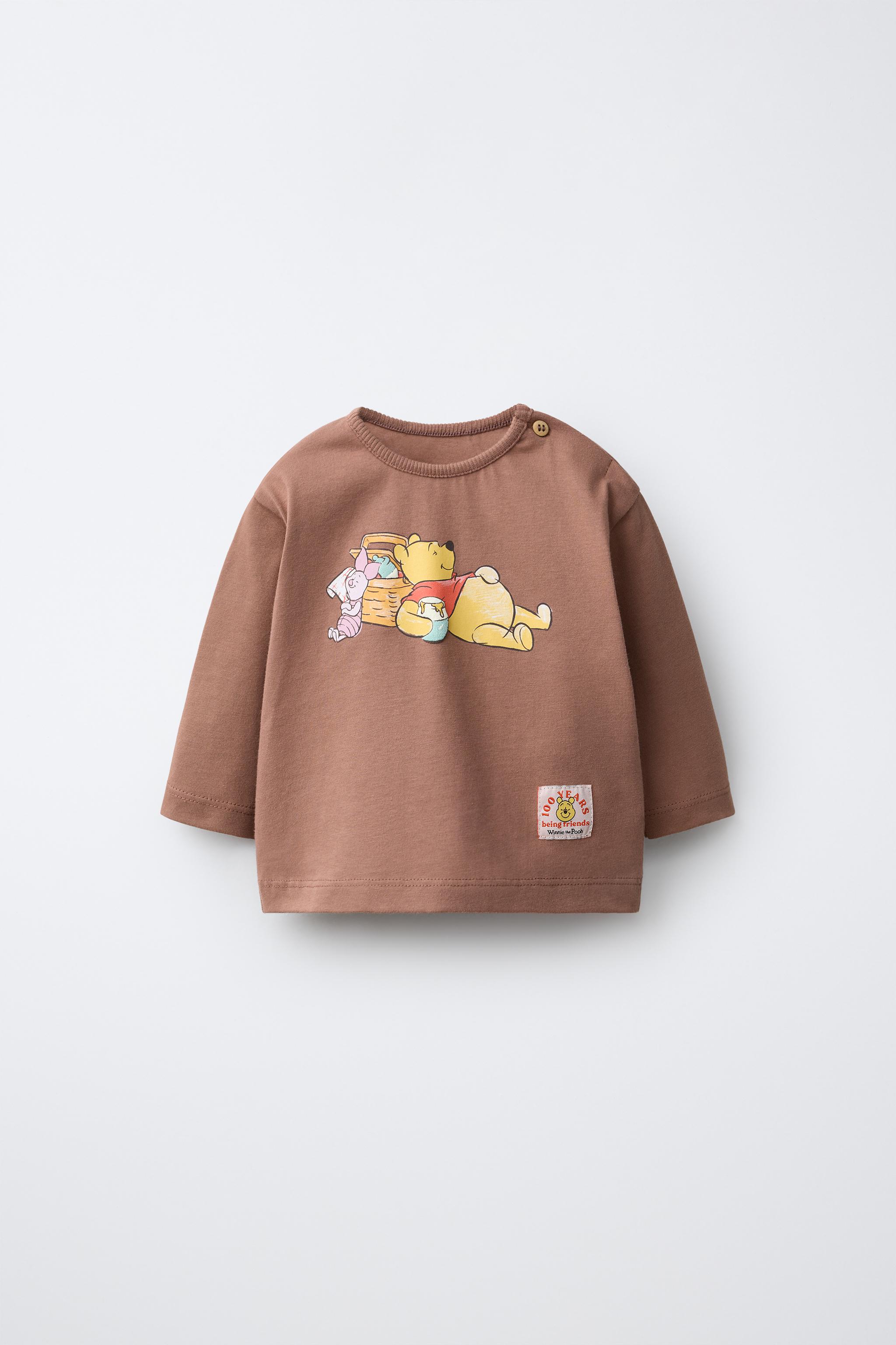 WINNIE THE POOH © DISNEY PRINT T-SHIRT — Brown