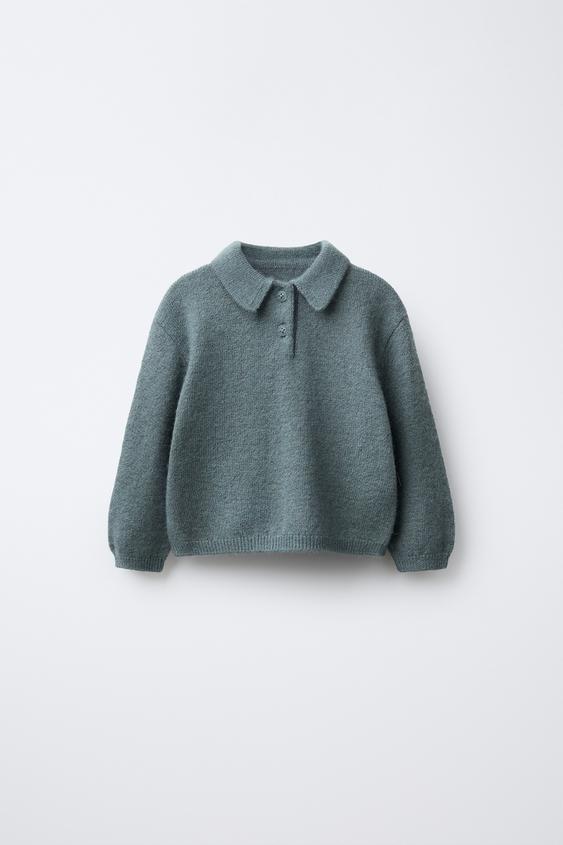 KNIT POLO SWEATER