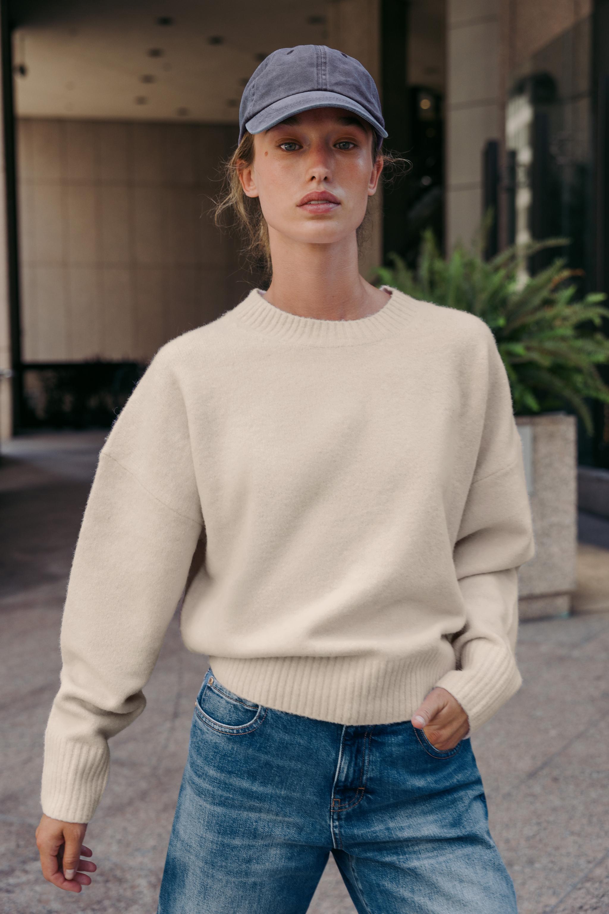 新品未使用【ZARA】ニットセーター XL ネイビー/ホワイト ZARA - ZARA MAN ネイビー ニットセーター XL の通販 by ディグ