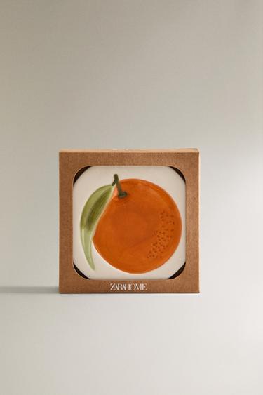 LOT DESSOUS DE VERRE GRÈS FRUITS (LOT DE 4) - Jaune de Zara - Image 4