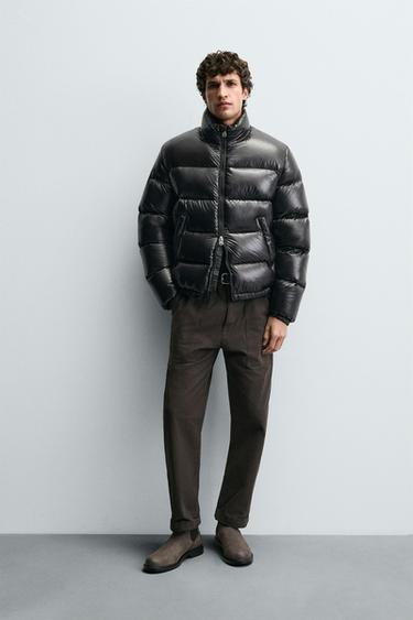 100% FEATHER DOWN PUFFER JACKET - Black by Zara - Image 0