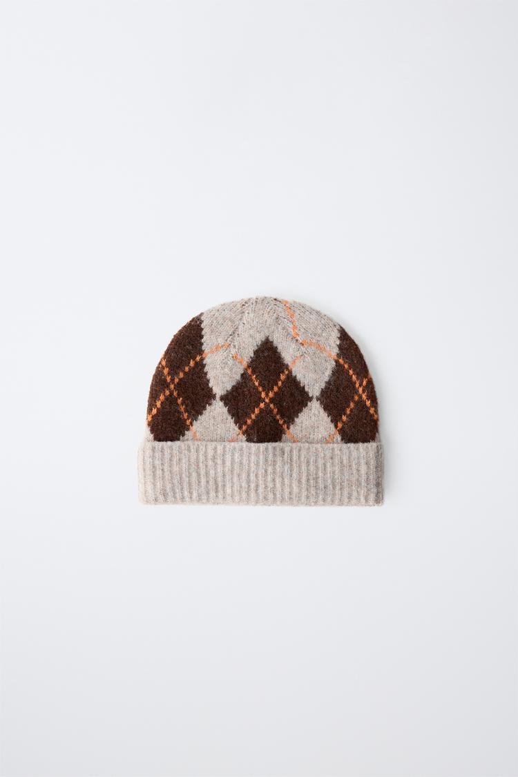 Gorro punto rombos
