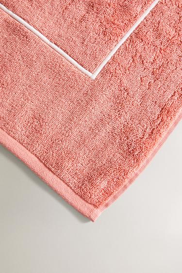 COTTON BEACH TOWEL WITH TRIM - Coral by Zara - Image 3