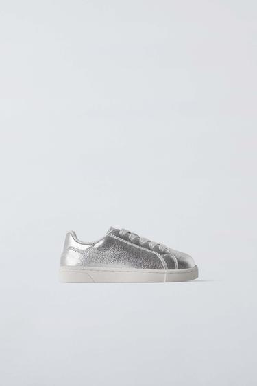 METALLIC SNEAKERS - Silver by Zara