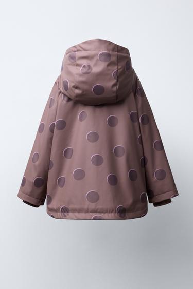 POLKA DOT WATER-RESISTANT RAINCOAT - Dusty mauve by Zara - Image 3