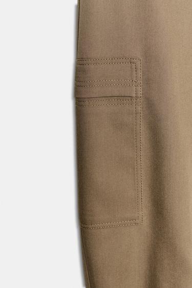 HIGH-WAIST CARGO TROUSERS - camel by Zara - Image 8