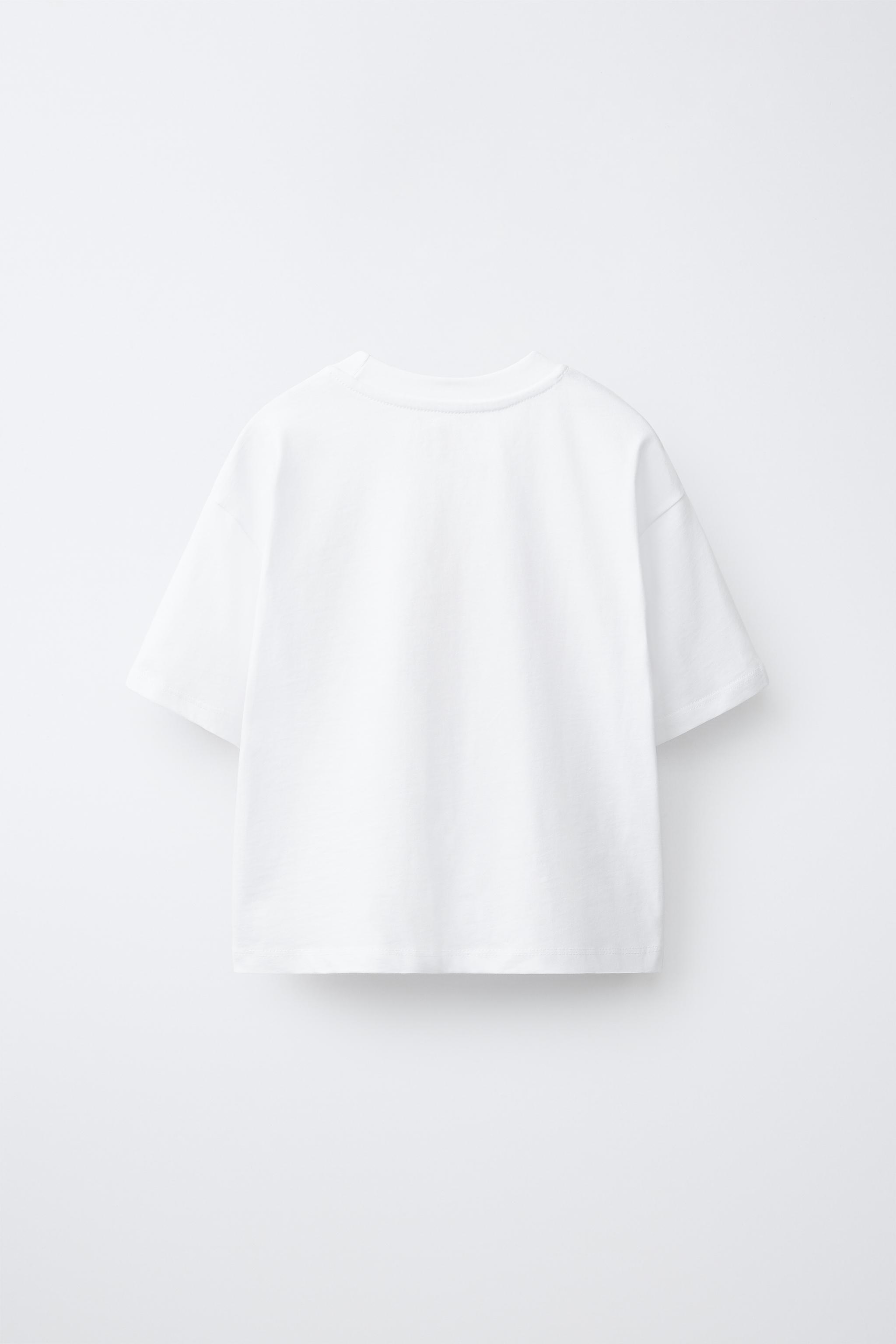 Детские футболки Zara GINGHAM PATCH T-SHIRT — фото 3