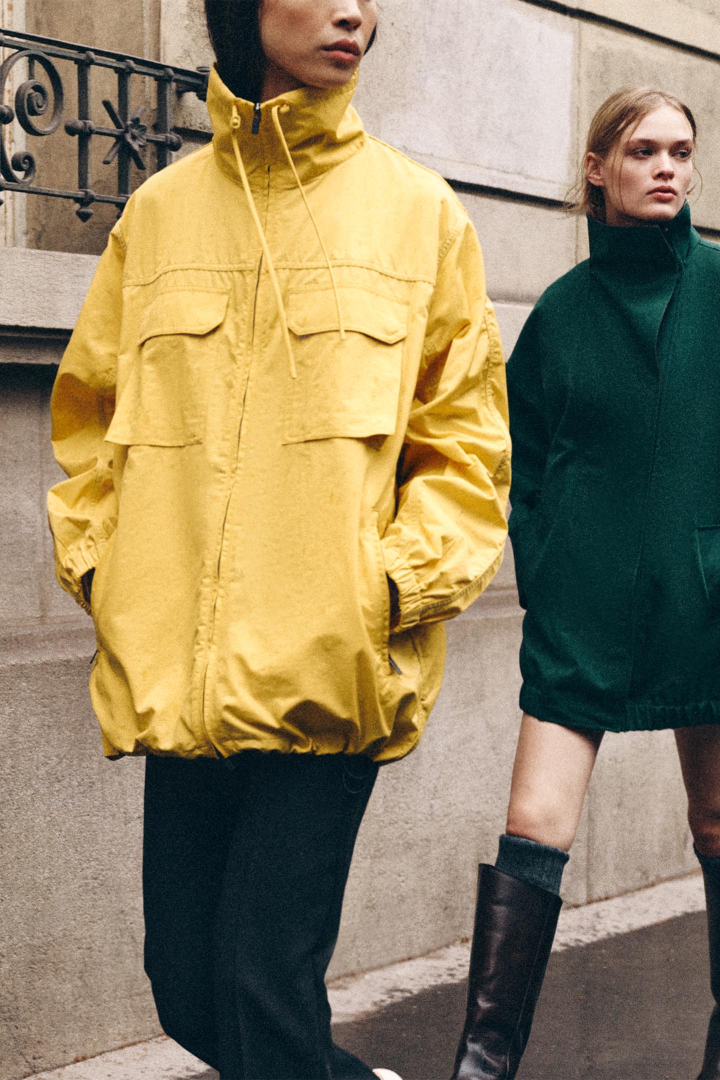 Женская куртка Zara Technical Pocket Jacket ZW Collection, цвет: Жёлтый — фото 8