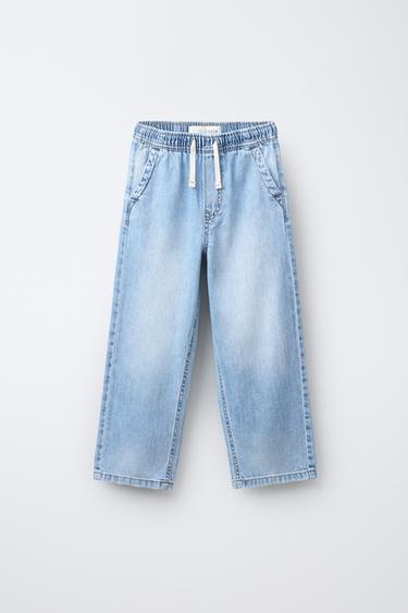 LOOSE-FITTING STRAIGHT-LEG JEANS - Mid-blue by Zara - Image 0