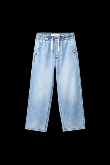 LOOSE-FITTING STRAIGHT-LEG JEANS - Mid-blue by Zara