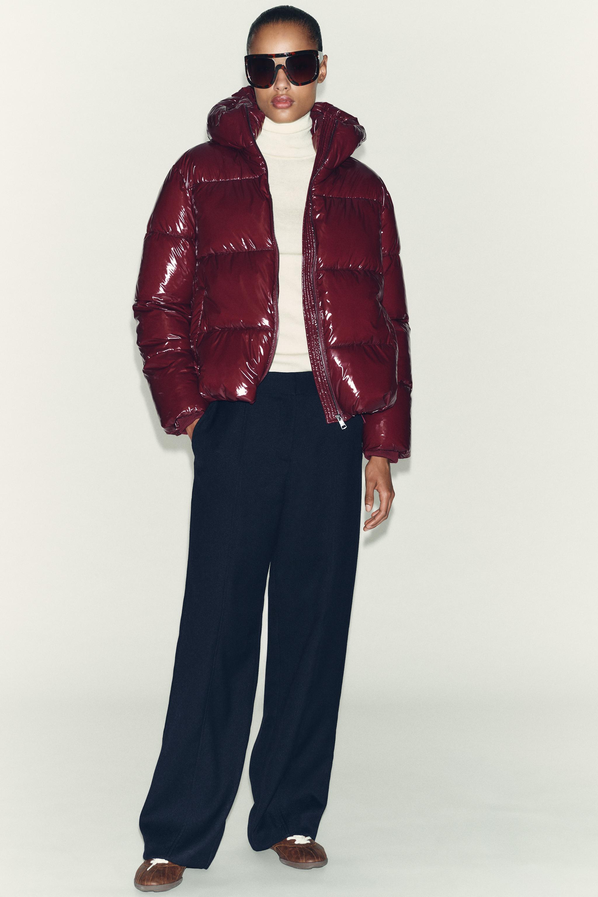 SHINY EFFECT WATER REPELLENT WINDPROOF ANORAK - Maroon