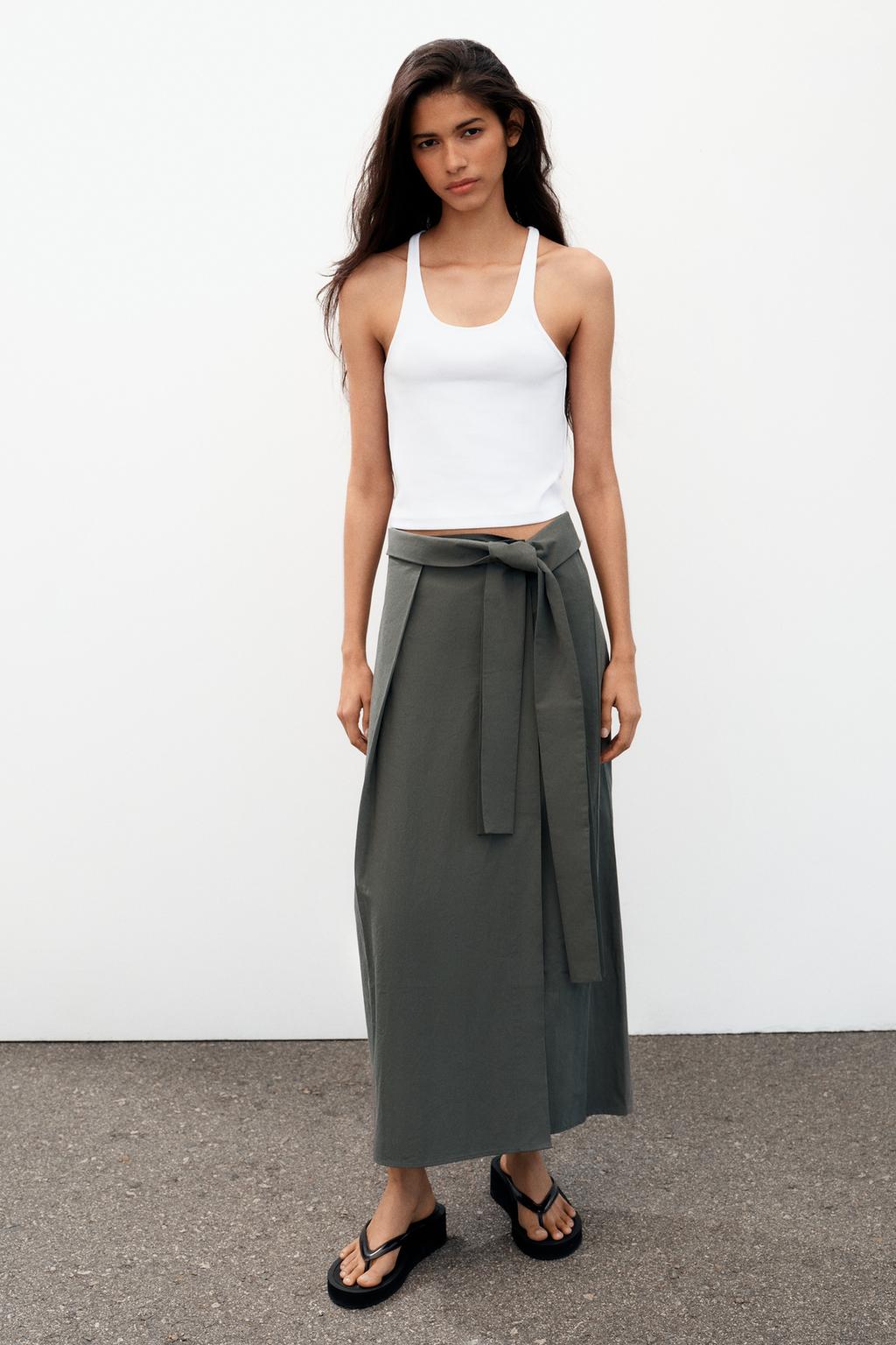 WRAP MIDI SKIRT