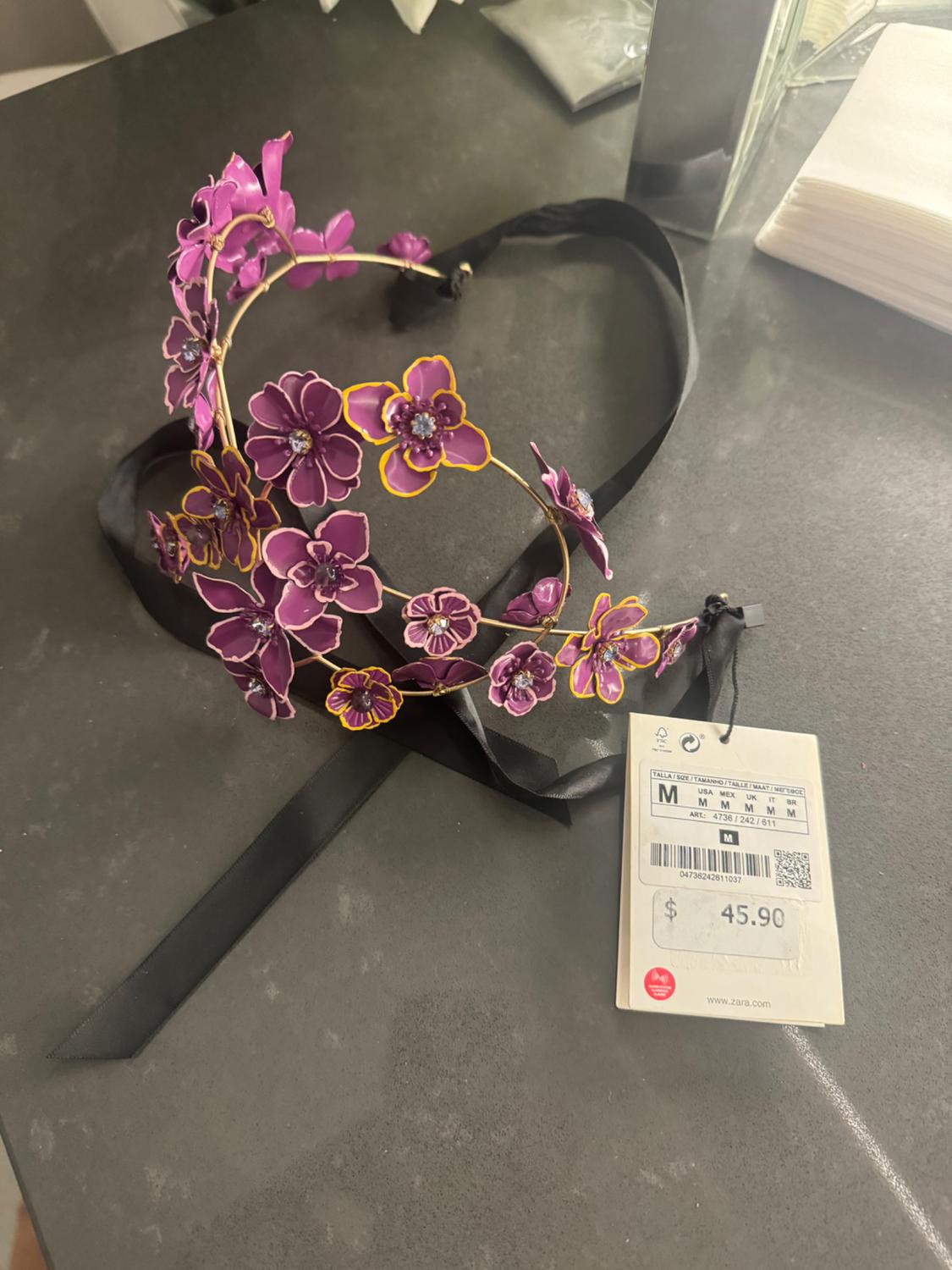 SPARKLY FLORAL HEADBAND