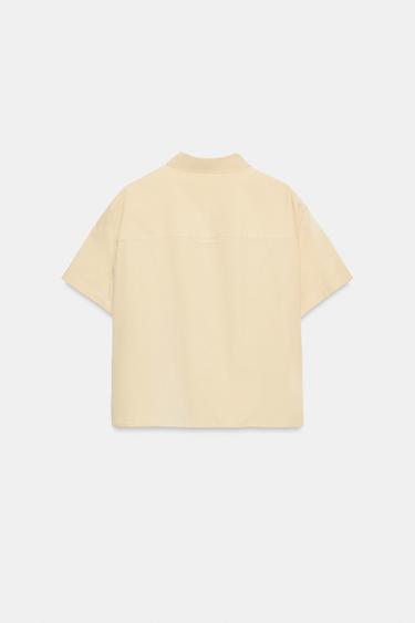 ZW COLLECTION SHIRT WITH POCKETS - Yellow by Zara - Image 8