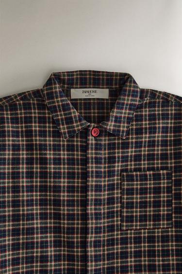 CHILDREN’S CHRISTMAS CHECK FLANNEL PYJAMA SET (SET OF 2) - red/navy by Zara - Image 2