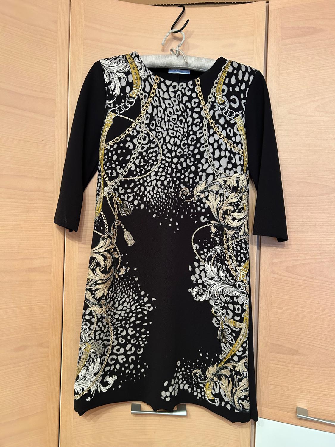 RUBBERISED PRINT CONTRAST DRESS