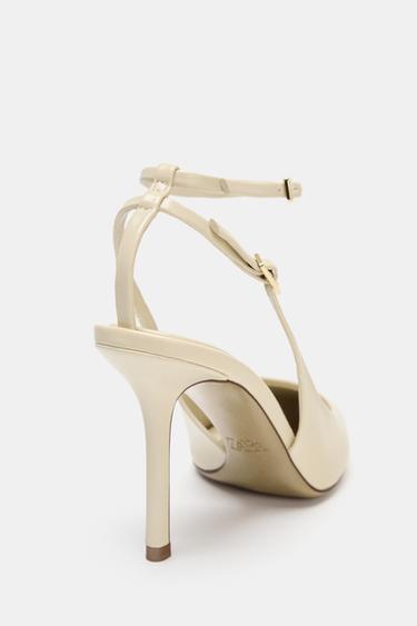 BUCKLE SLINGBACK SHOES - Ecru White by Zara - Image 5