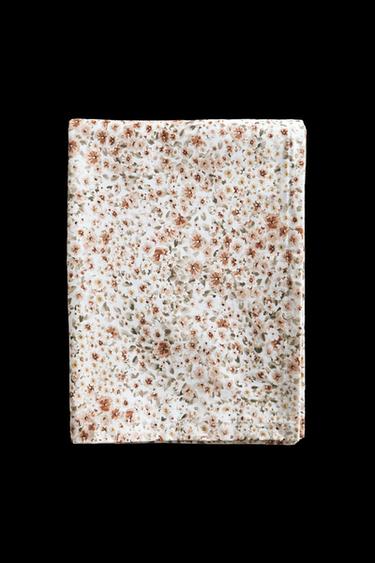 Zara RESIN-COATED TABLECLOTH WITH FLORAL PRINT - Brick - Image 0