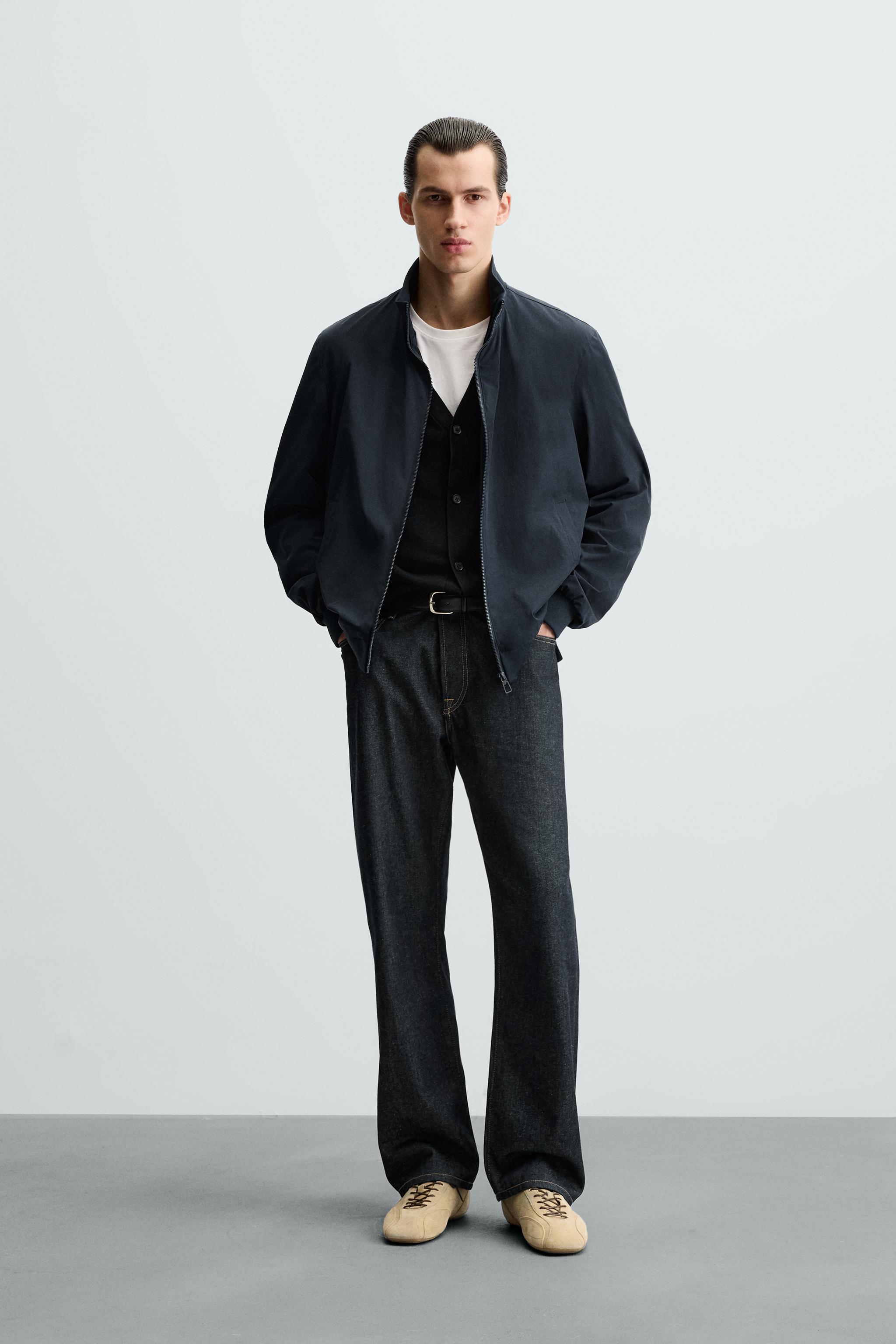 TECHNICAL BOMBER JACKET - Navy blue | ZARA Australia