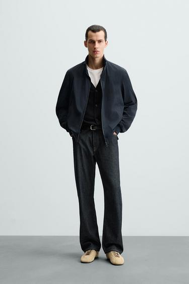 TECHNICAL BOMBER JACKET - Navy blue by Zara - Image 0