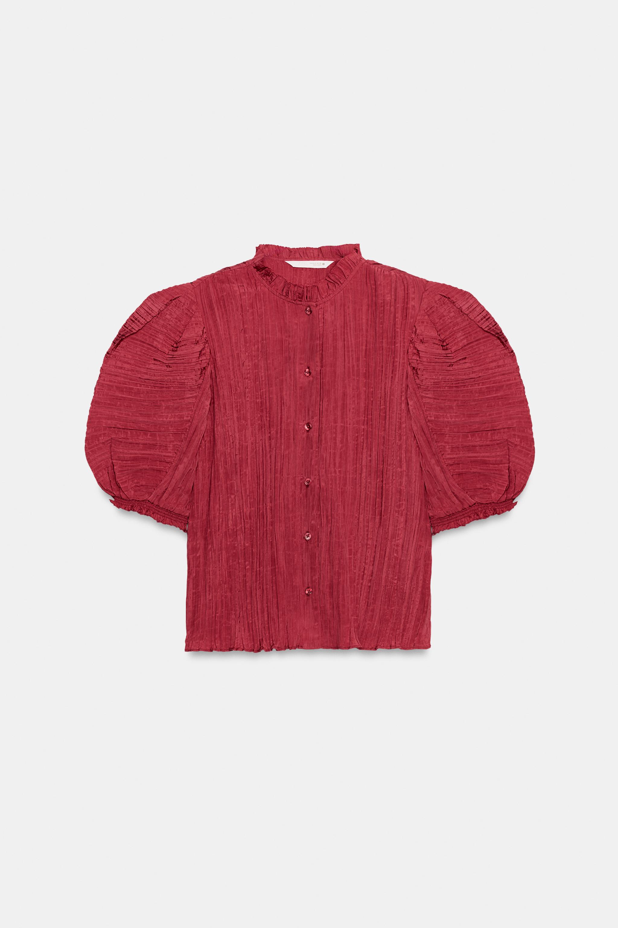 Zara ZW COLLECTION BALON KOLLU GÖMLEK görsel 5