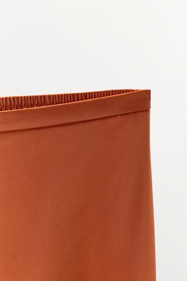 SATIN TROUSERS WITH EMBROIDERY - Orange by Zara - Image 6