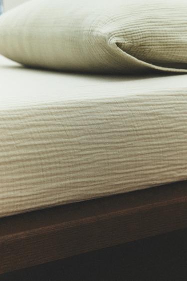 MUSLIN FLAT SHEET - Stone by Zara - Image 5
