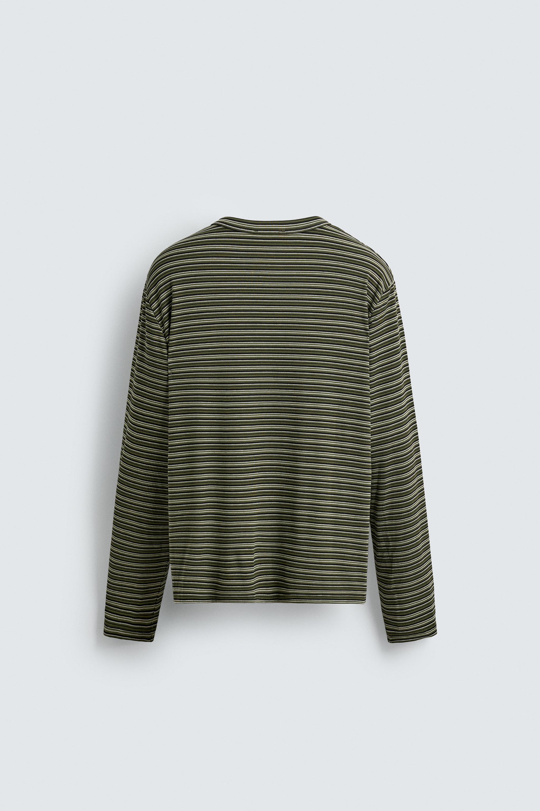 STRIPED HENLEY T-SHIRT