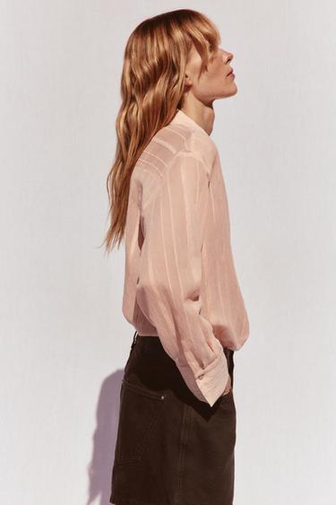CHEMISE RAYURES - Pêche de Zara - Image 2