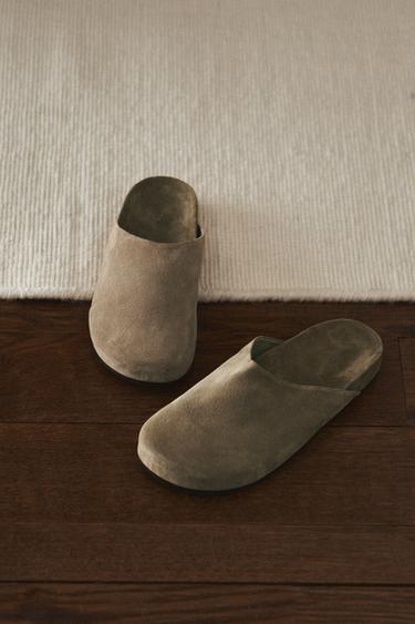 SABOTS EN CUIR MINIMALISTES - Vert de Zara - Image 5