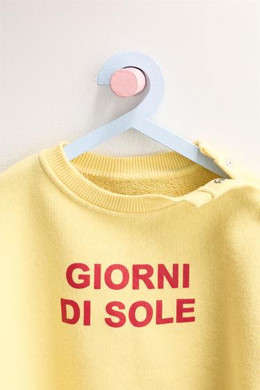 ZARA TIMELESS - SWEAT À INSCRIPTION - Jaune clair de Zara - Image 2