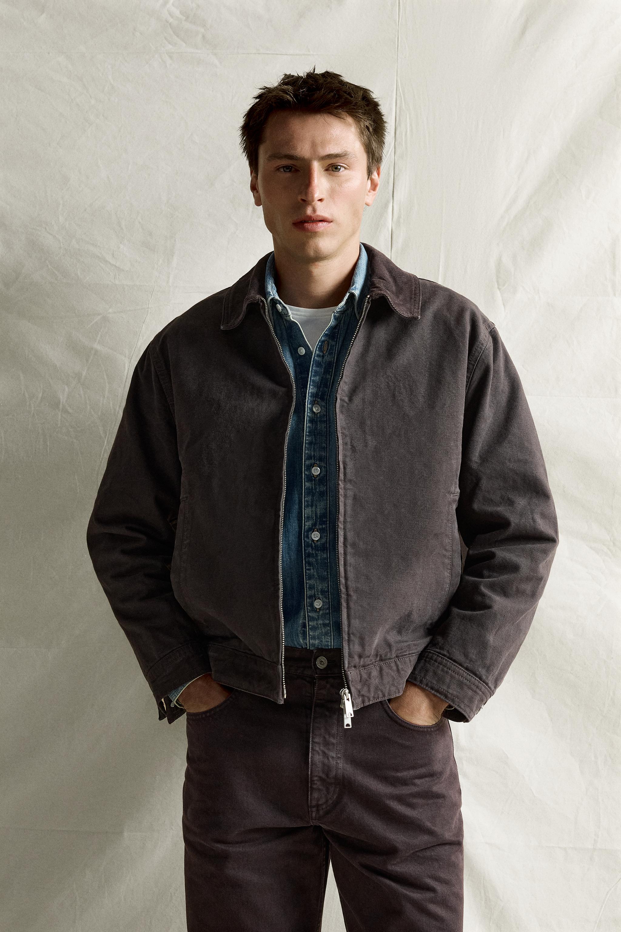 BLOUSON À COL COMBINÉ ET ZIP