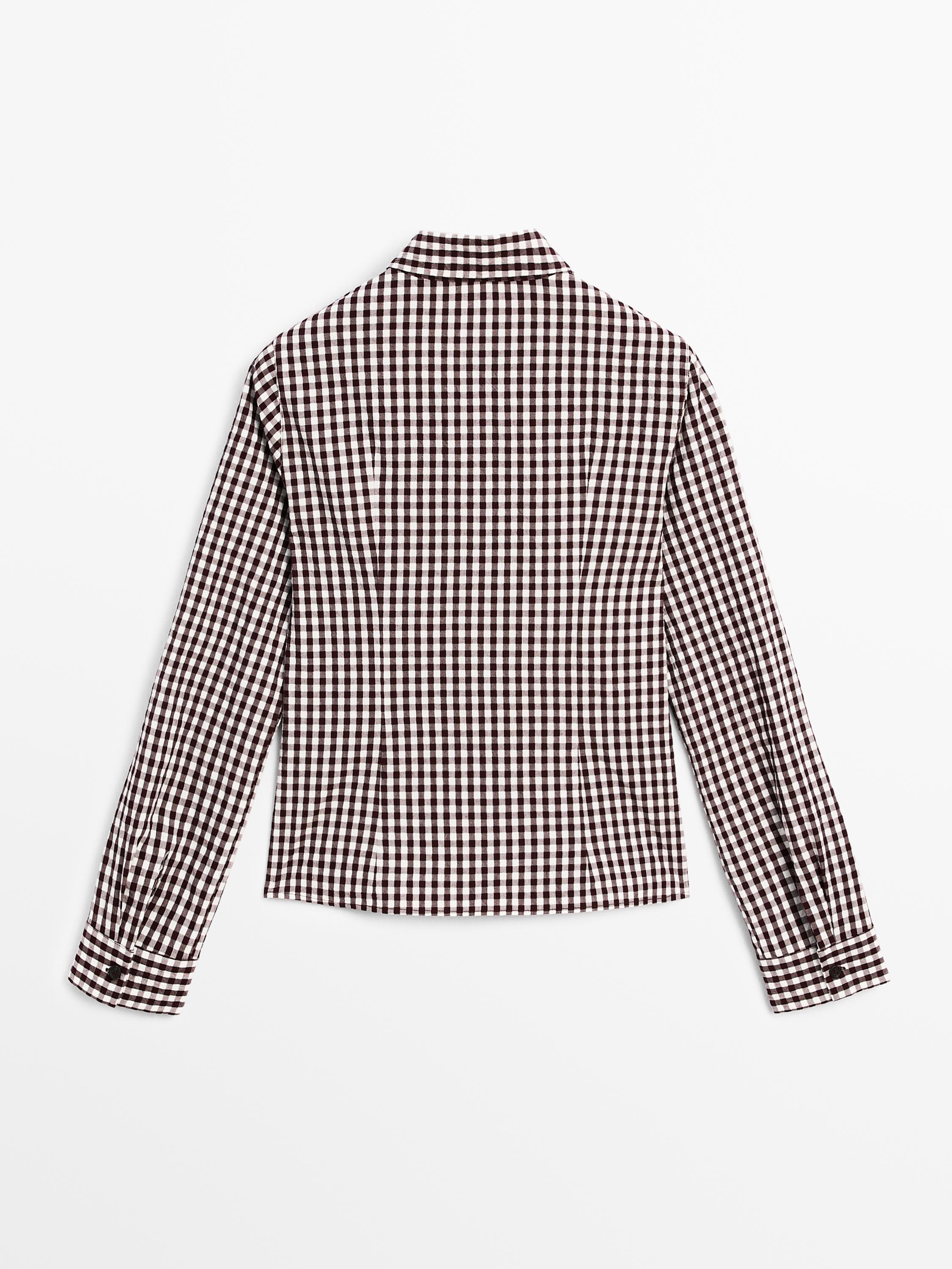 Flowing gingham check shirt - various | ZARA Canada