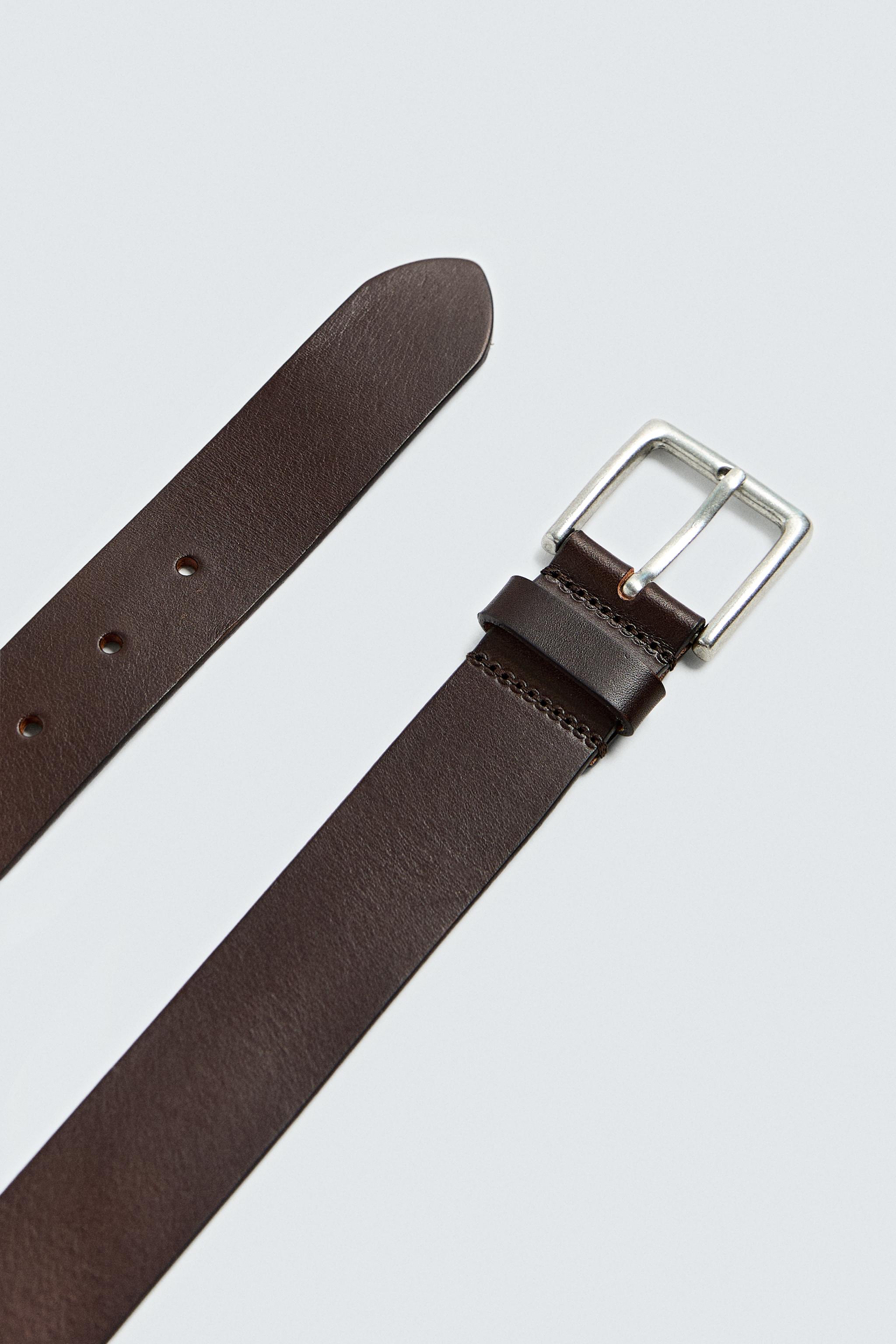 ★ドイツ発*ZARA*新作*4cmベーシック本革ベルト/BL★ レザーベルト - エンジ | ZARA Japan / 日本