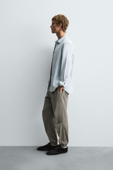 PANTALON STYLE JOGGING SLIM FIT - Kaki clair de Zara - Image 3