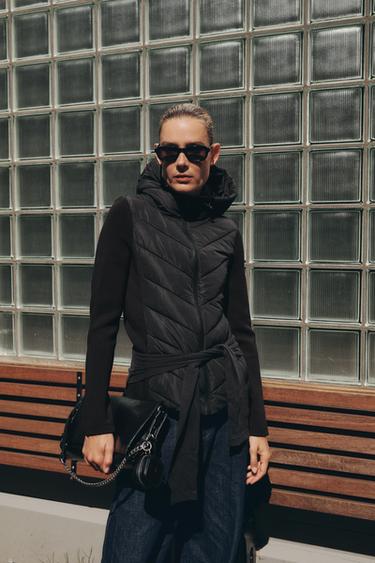 CONTRAST PUFFER JACKET - Black by Zara