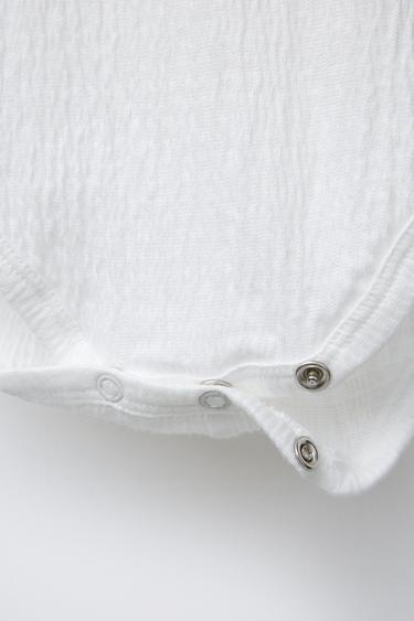 TEXTURED BODYSUIT - Oyster-white by Zara - Image 2
