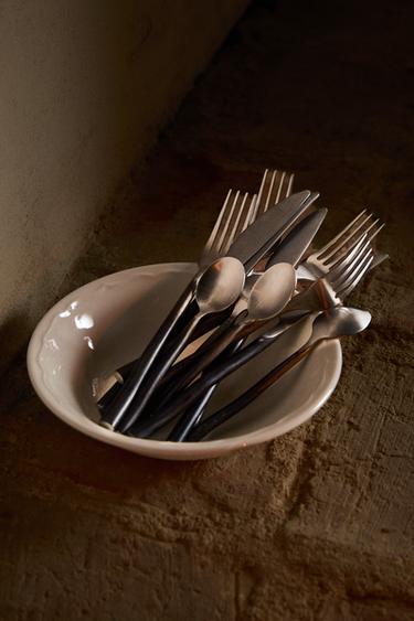 SET POSATE 4 PEZZI FINITURA INVECCHIATA - Nero di Zara