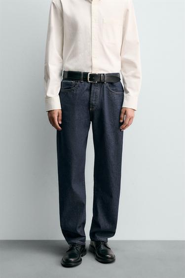 JEAN COUPE DROITE LONGUEUR CHEVILLE SELVEDGE - Bleu de Zara - Image 1