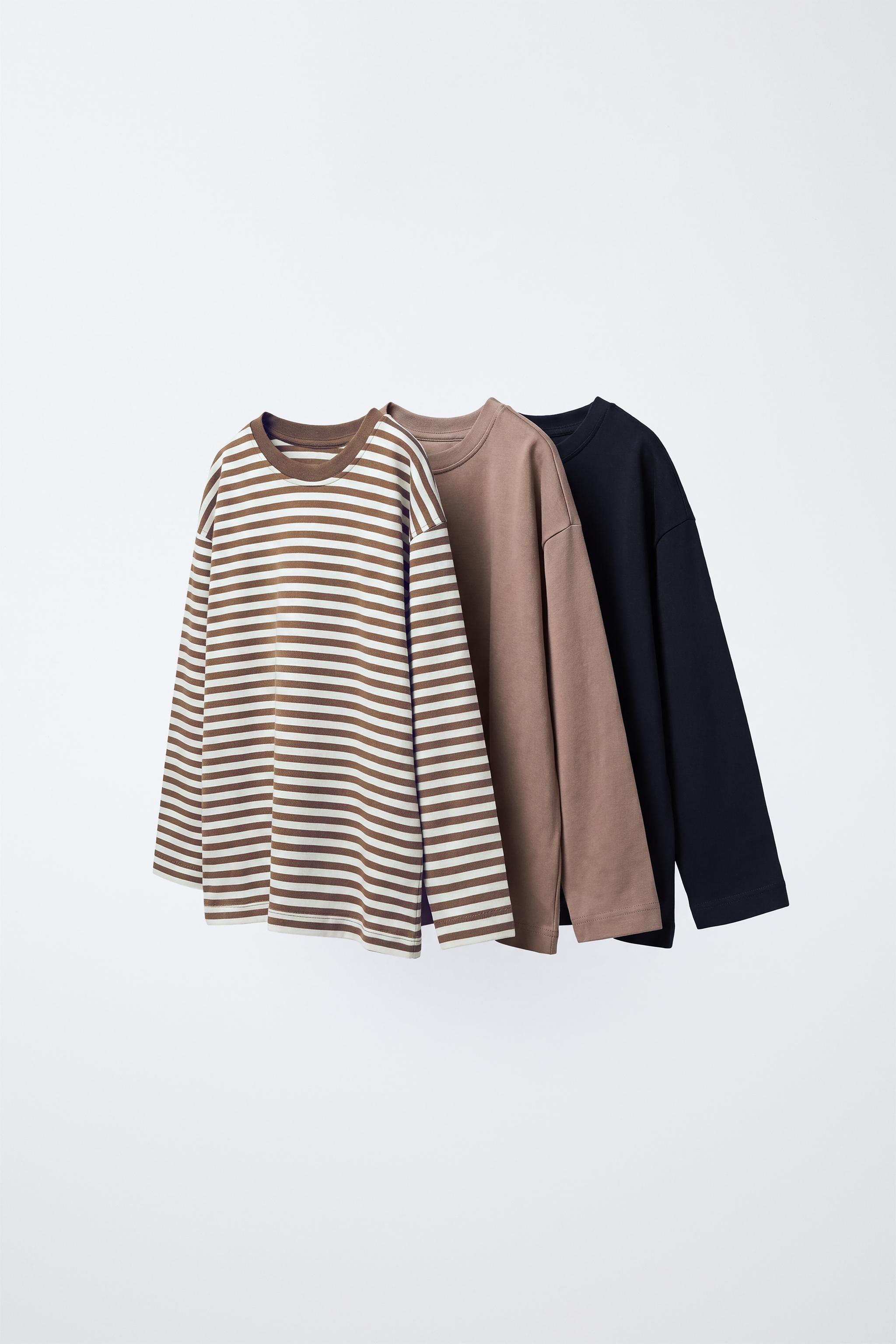 PACK TRES CAMISETAS LISAS Y RAYAS