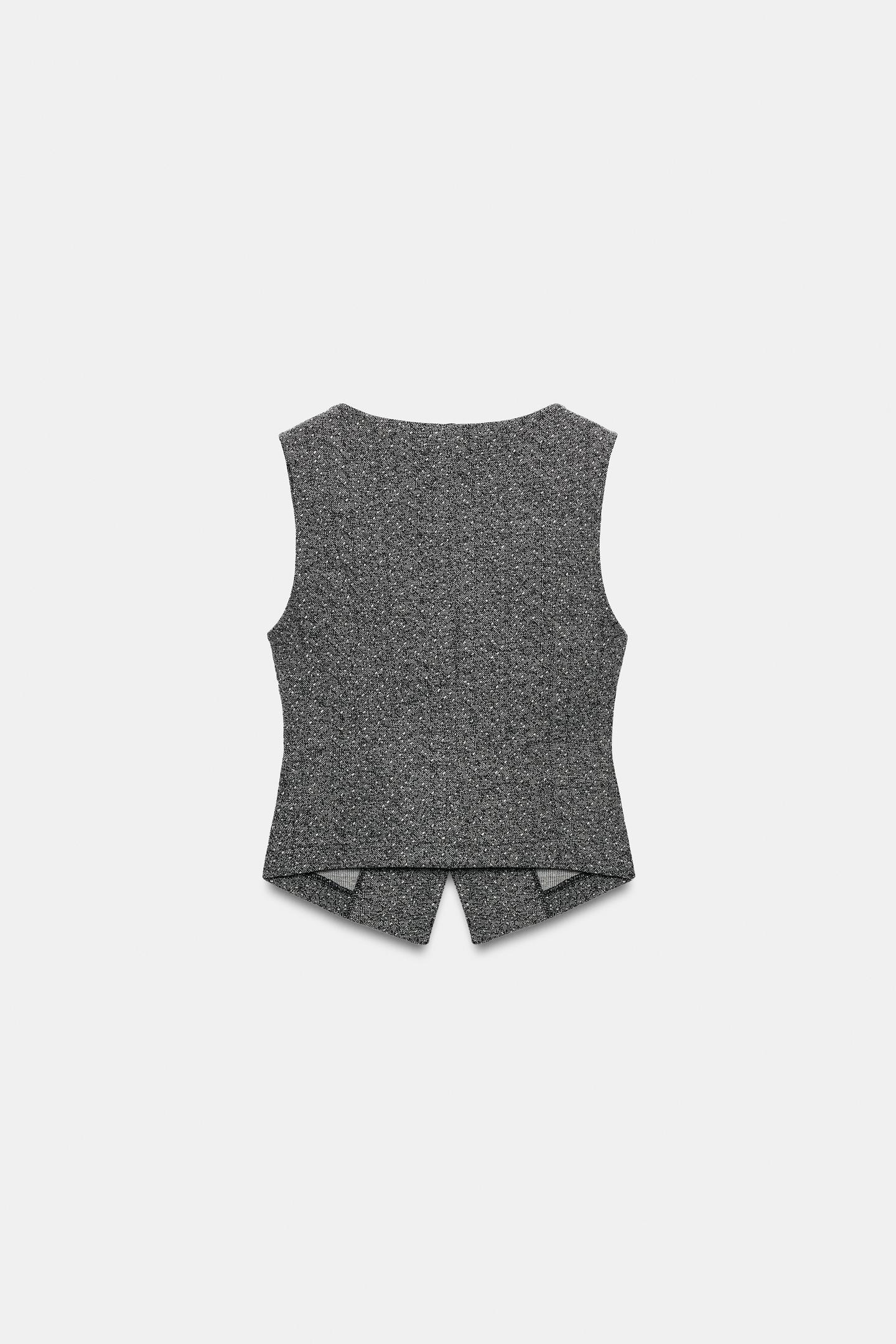 Женский жилет Zara Structured, цвет: Чёрный / Белый — фото 7