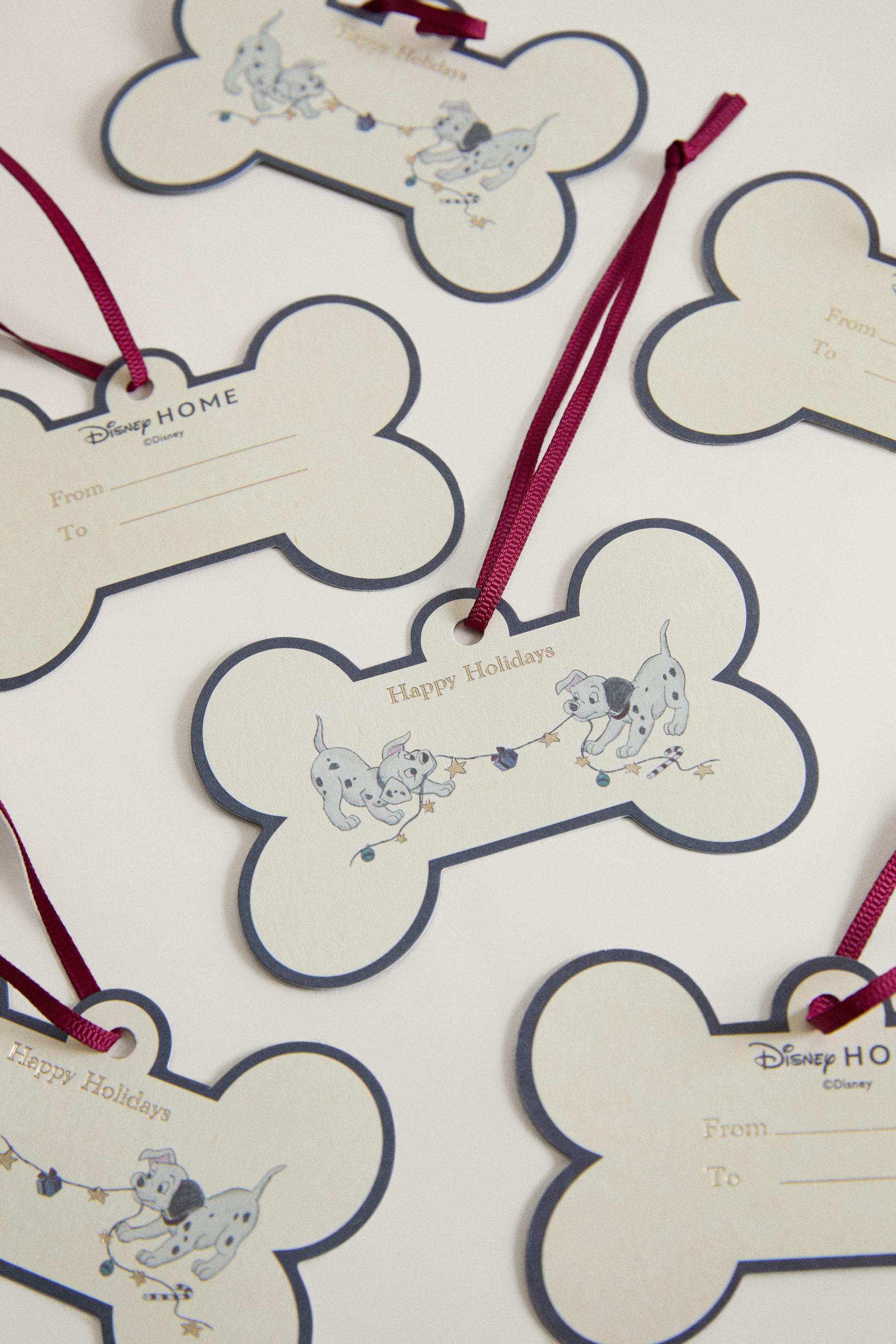 ÉTIQUETTES PAPIER NOËL 101 DALMATIENS ©DISNEY (LOT DE 12)