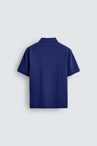 POLO PIQUÉ REGULAR FIT - Bleu roi de Zara - Image 7