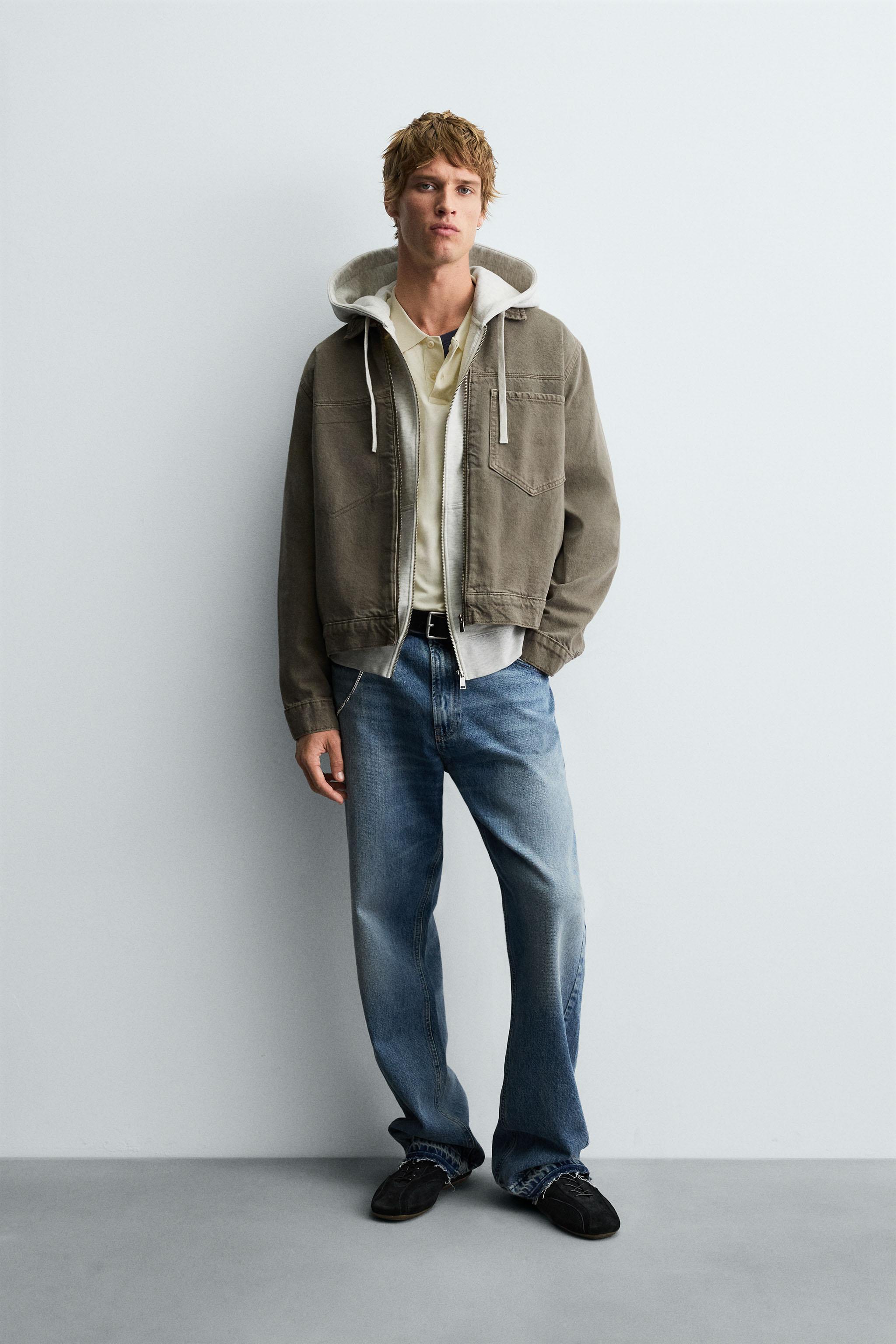 トップス erika.yo_o DENIM ZIP-UP OVERSHIRT - Green | ZARA United States
