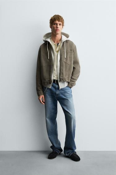 SURCHEMISE EN DENIM ZIPPÉE - Marron clair de Zara