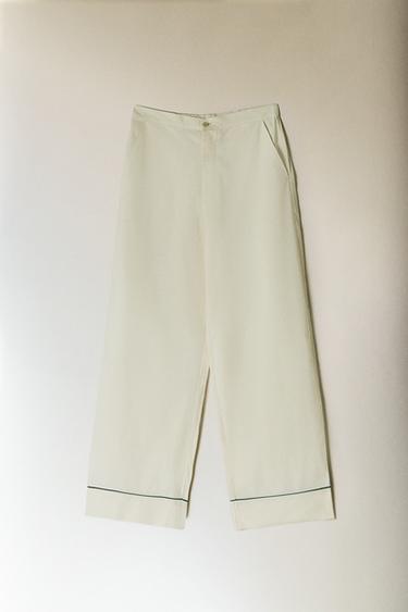 PANTALON PASSEPOIL NOIR - Écru de Zara - Image 5