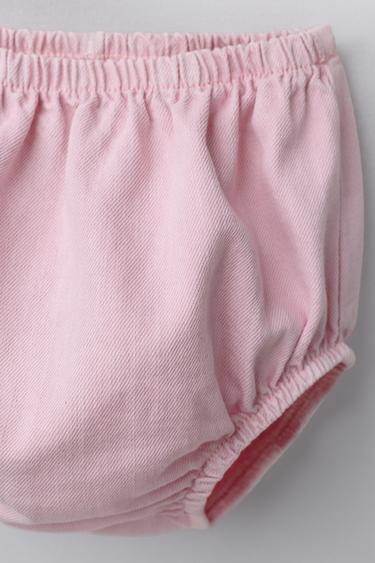 ROBE-SALOPETTE EN SERGÉ - Rose moyen de Zara - Image 3