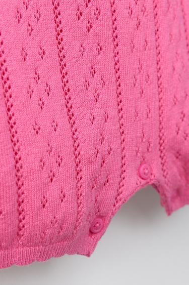 BODY EN MAILLE POINTELLE - Fuchsia de Zara - Image 3